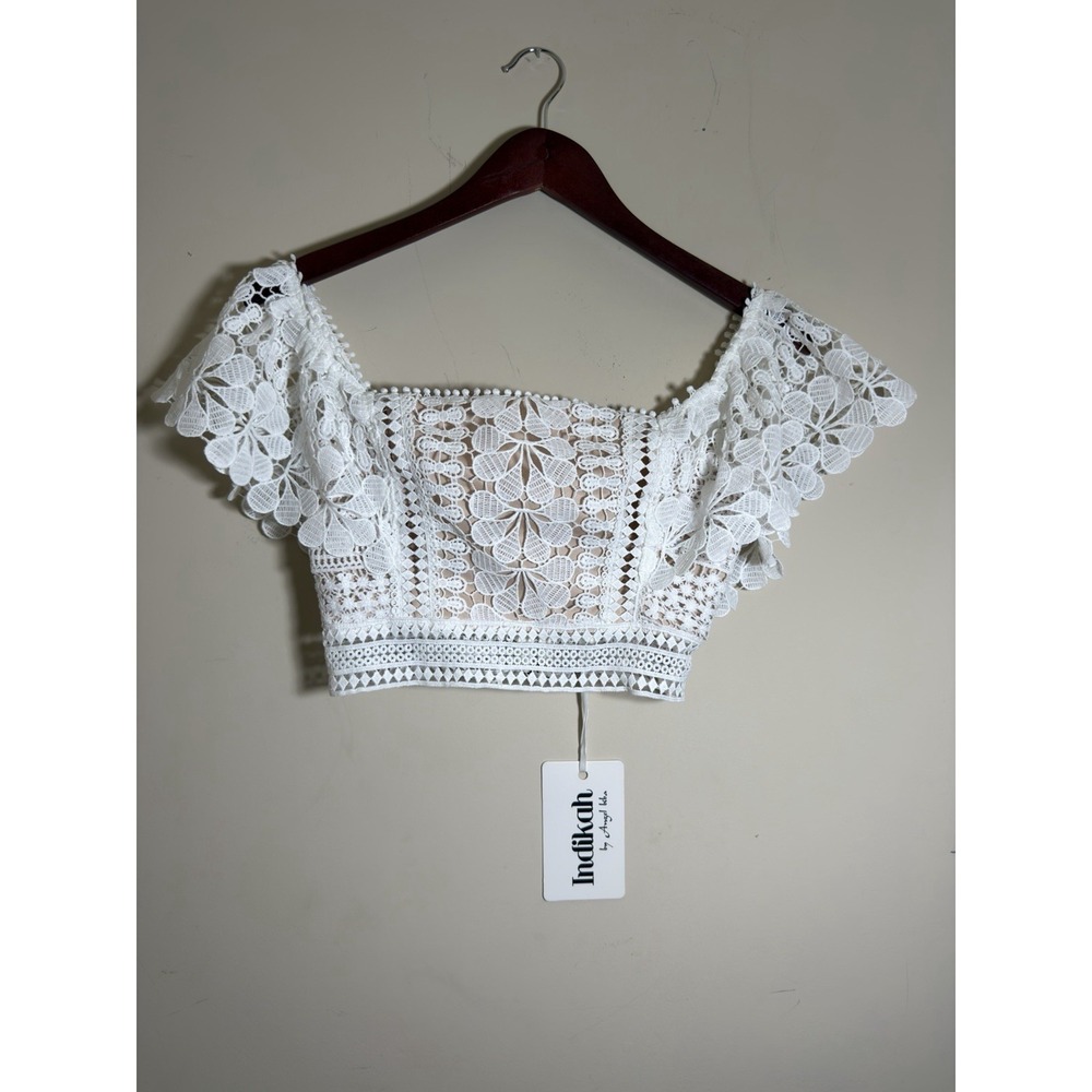 Indikah By Angel Biba Crochet Top Size Small Fully Lined